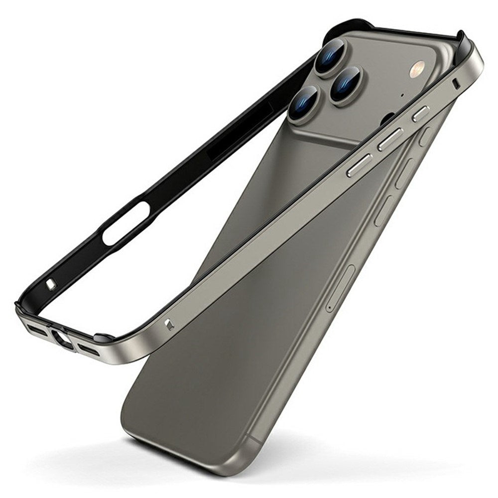 iPhone 17 Pro Max EIDERWOOD Metal Bumper Cover m. Forstærkede Silikone Hjørner - Grå