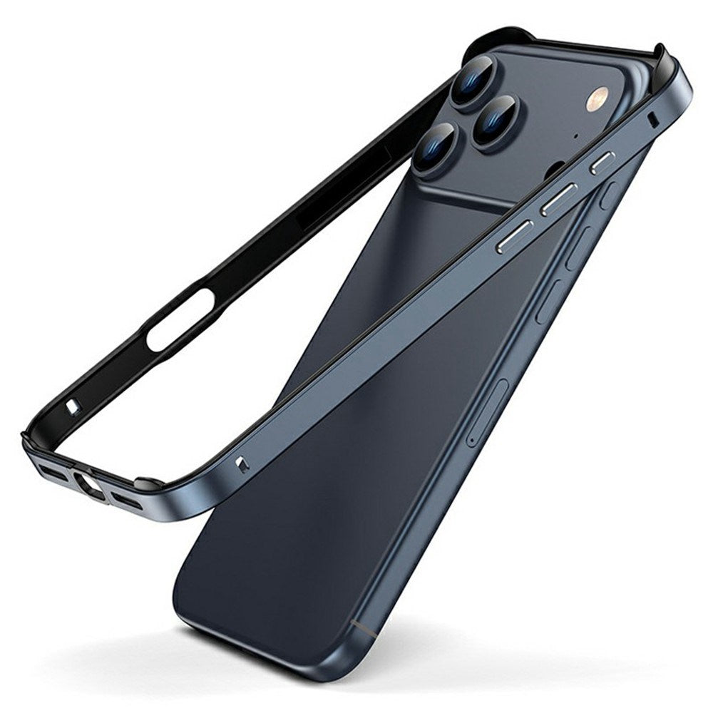 iPhone 17 Pro Max EIDERWOOD Metal Bumper Cover m. Forstærkede Silikone Hjørner - Mørkeblå
