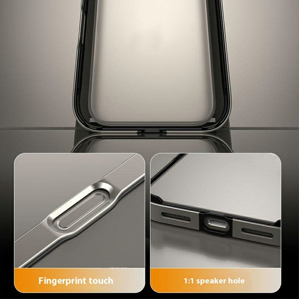 iPhone 17 Pro Max EIDERWOOD Metal Bumper Cover m. Forstærkede Silikone Hjørner - Mørkeblå