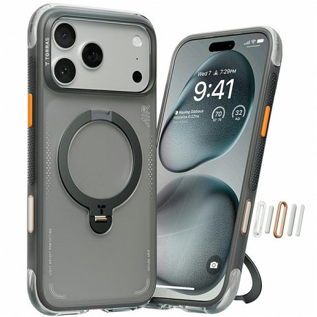 iPhone 17 Pro TORRAS Ostand Q3 Air Cover m. Kickstand - MagSafe Kompatibel - Sort