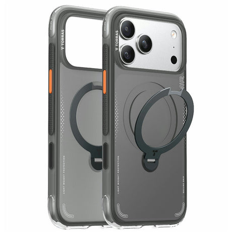 iPhone 17 Pro TORRAS Ostand Q3 Air Cover m. Kickstand - MagSafe Kompatibel - Sort