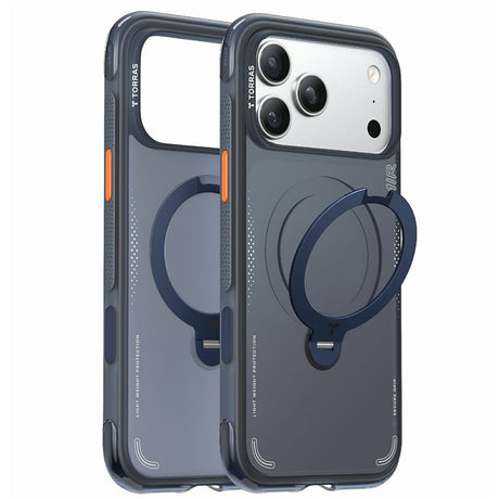 iPhone 17 Pro TORRAS Ostand Q3 Air Cover m. Kickstand - MagSafe Kompatibel - Blå