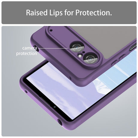 EIDERWOOD Sony Xperia 10 VII Mat Hybrid Cover - Gennemsigtig / Lilla