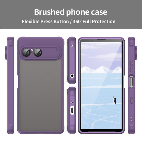 EIDERWOOD Sony Xperia 10 VII Mat Hybrid Cover - Gennemsigtig / Lilla