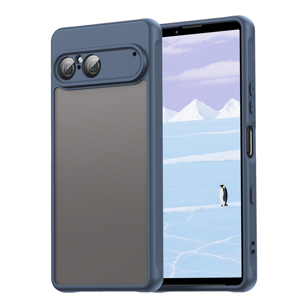 EIDERWOOD Sony Xperia 10 VII Mat Hybrid Cover - Gennemsigtig / Mørkeblå