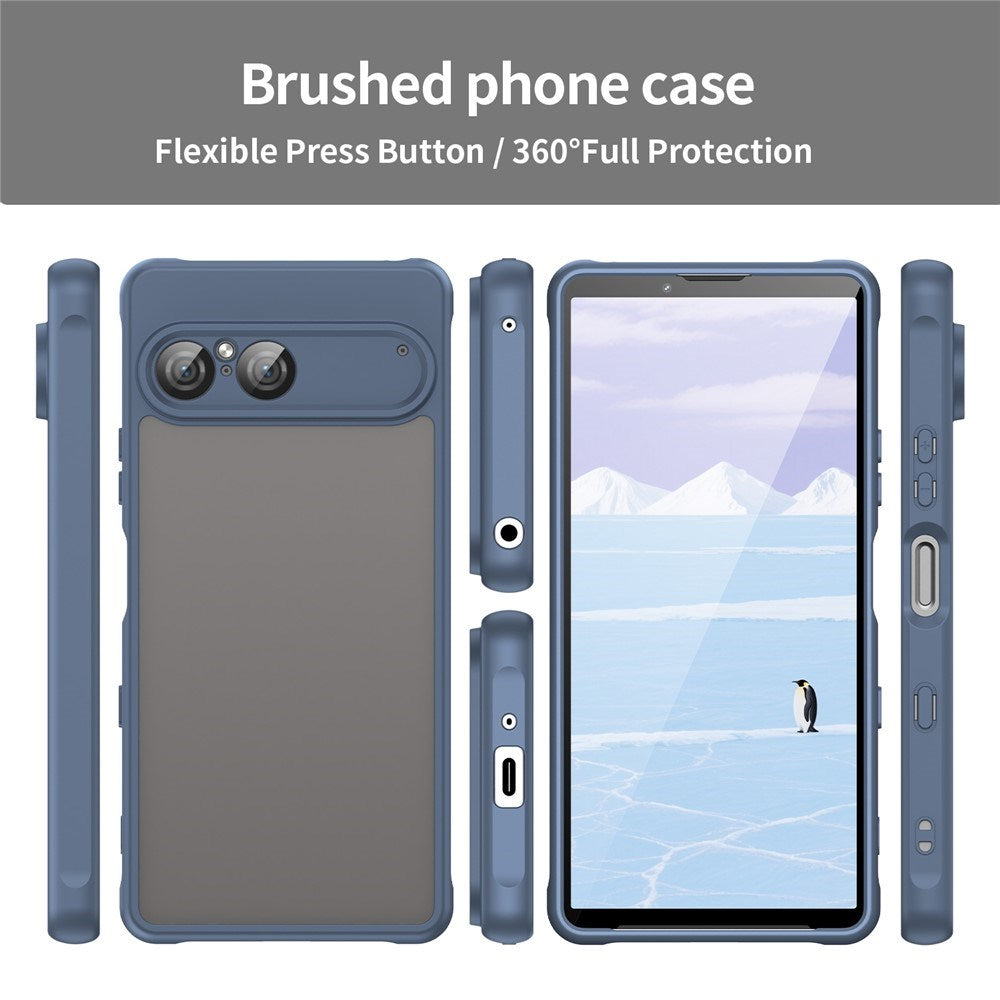 EIDERWOOD Sony Xperia 10 VII Mat Hybrid Cover - Gennemsigtig / Mørkeblå