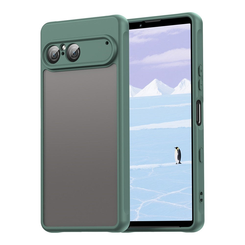 EIDERWOOD Sony Xperia 10 VII Mat Hybrid Cover - Gennemsigtig / Grøn