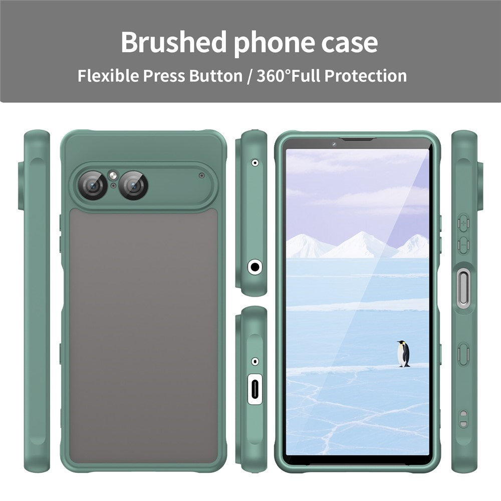 EIDERWOOD Sony Xperia 10 VII Mat Hybrid Cover - Gennemsigtig / Grøn