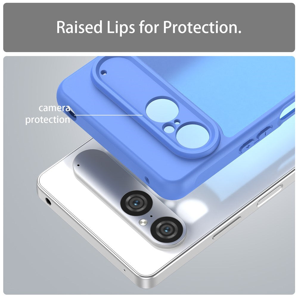 EIDERWOOD Sony Xperia 10 VII Mat Hybrid Cover - Gennemsigtig / Blå