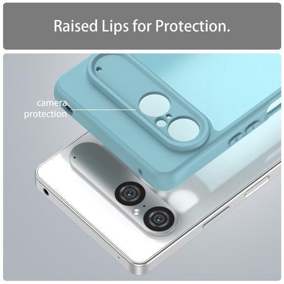 EIDERWOOD Sony Xperia 10 VII Mat Hybrid Cover - Gennemsigtig / Lyseblå