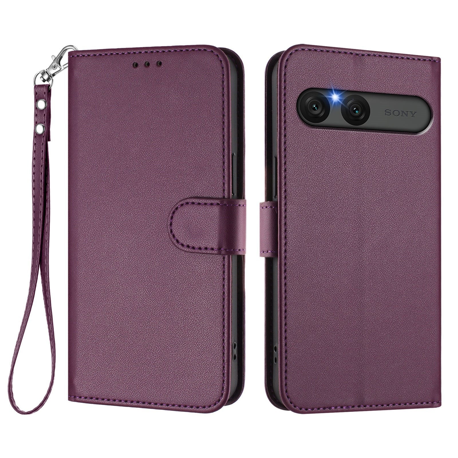 EIDERWOOD Sony Xperia 10 VII Kunstlæder Flip Cover m. Kortholder & Strop - Lilla