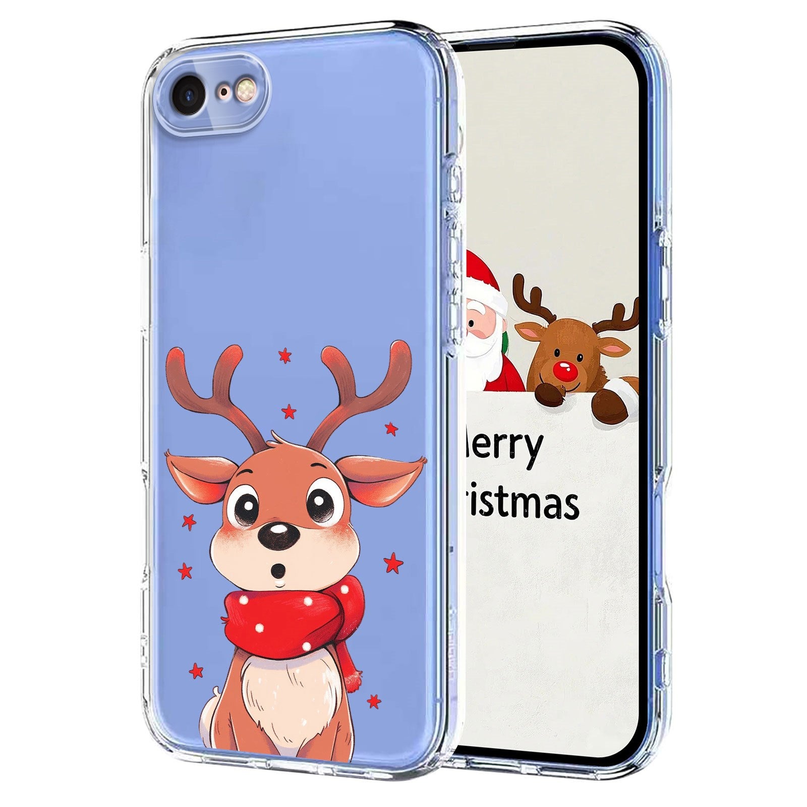 EIDERWOOD iPhone SE (2022 / 2020) / 8 / 7 Fleksibelt Plastik Julecover m. Motiv - Gennemsigtig / Rensdyr