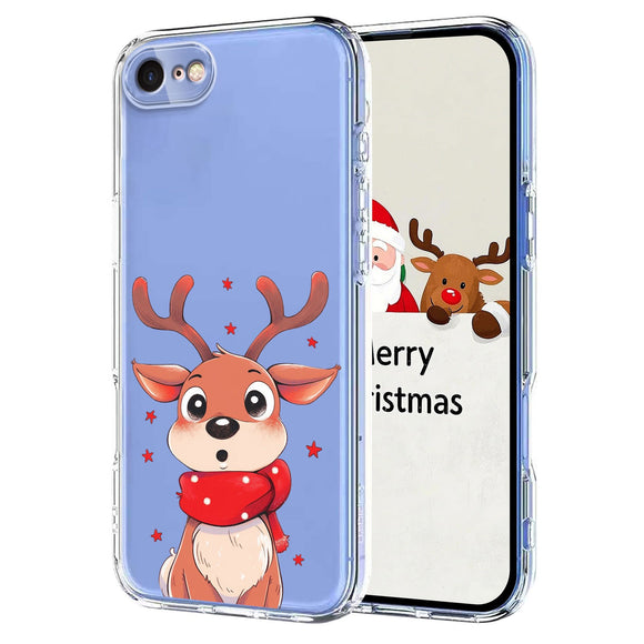 EIDERWOOD iPhone SE (2022 / 2020) / 8 / 7 Fleksibelt Plastik Julecover m. Motiv - Gennemsigtig / Rensdyr