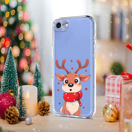 EIDERWOOD iPhone SE (2022 / 2020) / 8 / 7 Fleksibelt Plastik Julecover m. Motiv - Gennemsigtig / Rensdyr