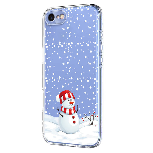 EIDERWOOD iPhone SE (2022 / 2020) / 8 / 7 Fleksibelt Plastik Julecover m. Motiv - Gennemsigtig / Snemand