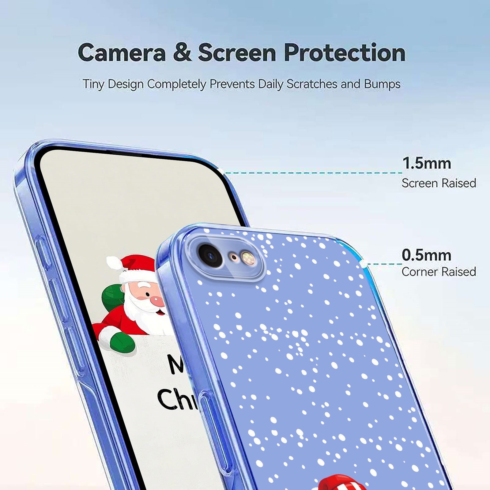EIDERWOOD iPhone SE (2022 / 2020) / 8 / 7 Fleksibelt Plastik Julecover m. Motiv - Gennemsigtig / Snemand