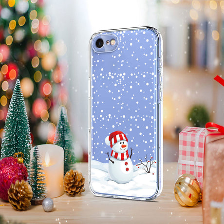 EIDERWOOD iPhone SE (2022 / 2020) / 8 / 7 Fleksibelt Plastik Julecover m. Motiv - Gennemsigtig / Snemand