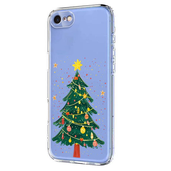 EIDERWOOD iPhone SE (2022 / 2020) / 8 / 7 Fleksibelt Plastik Julecover m. Motiv - Gennemsigtig / Juletræ