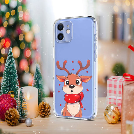 EIDERWOOD iPhone 11 Fleksibelt Plastik Julecover m. Motiv - Gennemsigtig / Rensdyr