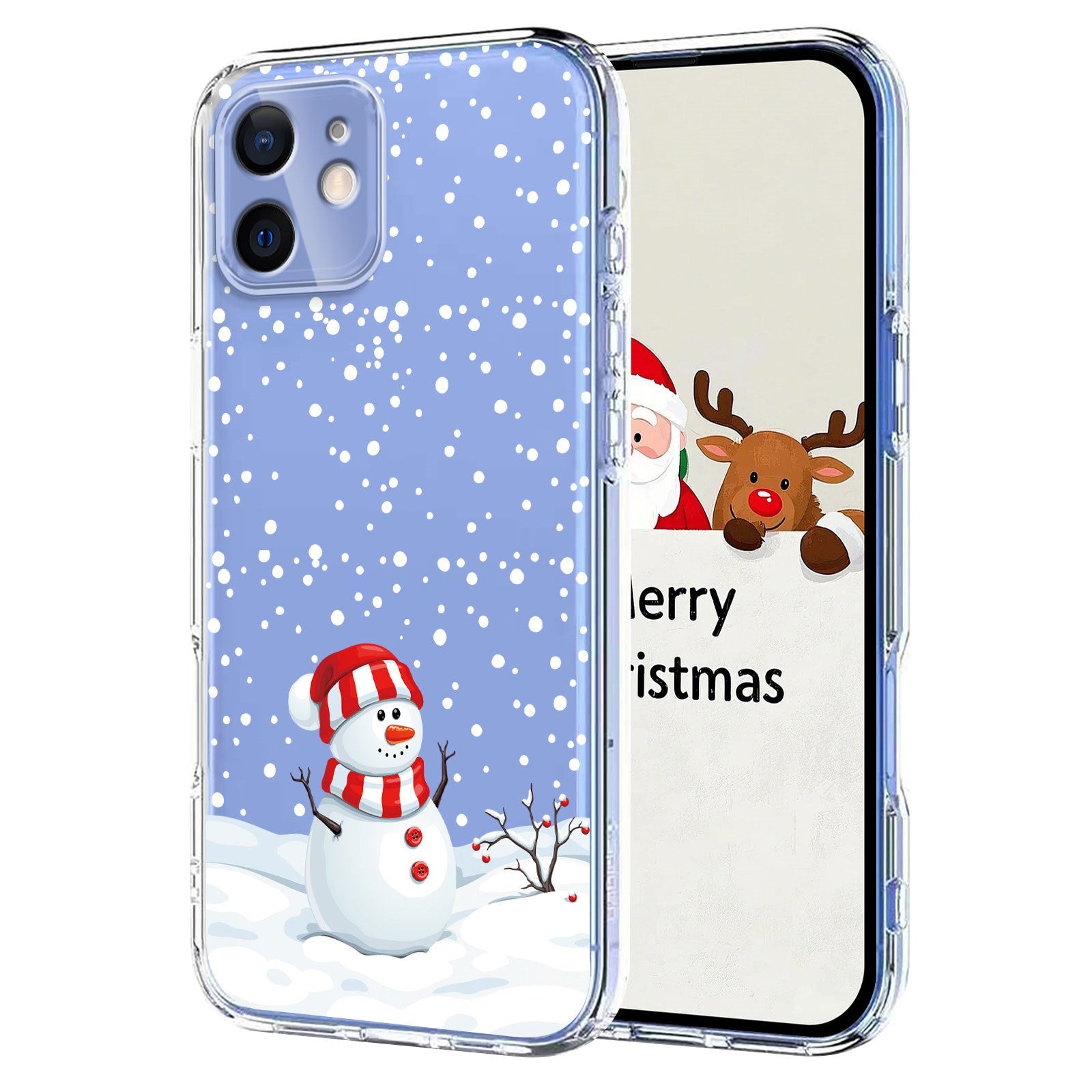 EIDERWOOD iPhone 11 Fleksibelt Plastik Julecover m. Motiv - Gennemsigtig / Snemand