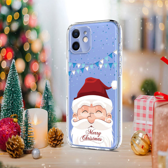 EIDERWOOD iPhone 11 Fleksibelt Plastik Julecover m. Motiv - Gennemsigtig / Julemanden