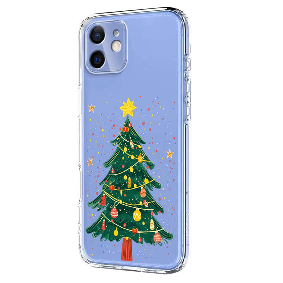 EIDERWOOD iPhone 11 Fleksibelt Plastik Julecover m. Motiv - Gennemsigtig / Juletræ