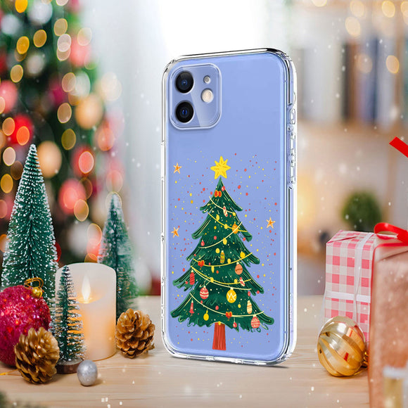 EIDERWOOD iPhone 11 Fleksibelt Plastik Julecover m. Motiv - Gennemsigtig / Juletræ