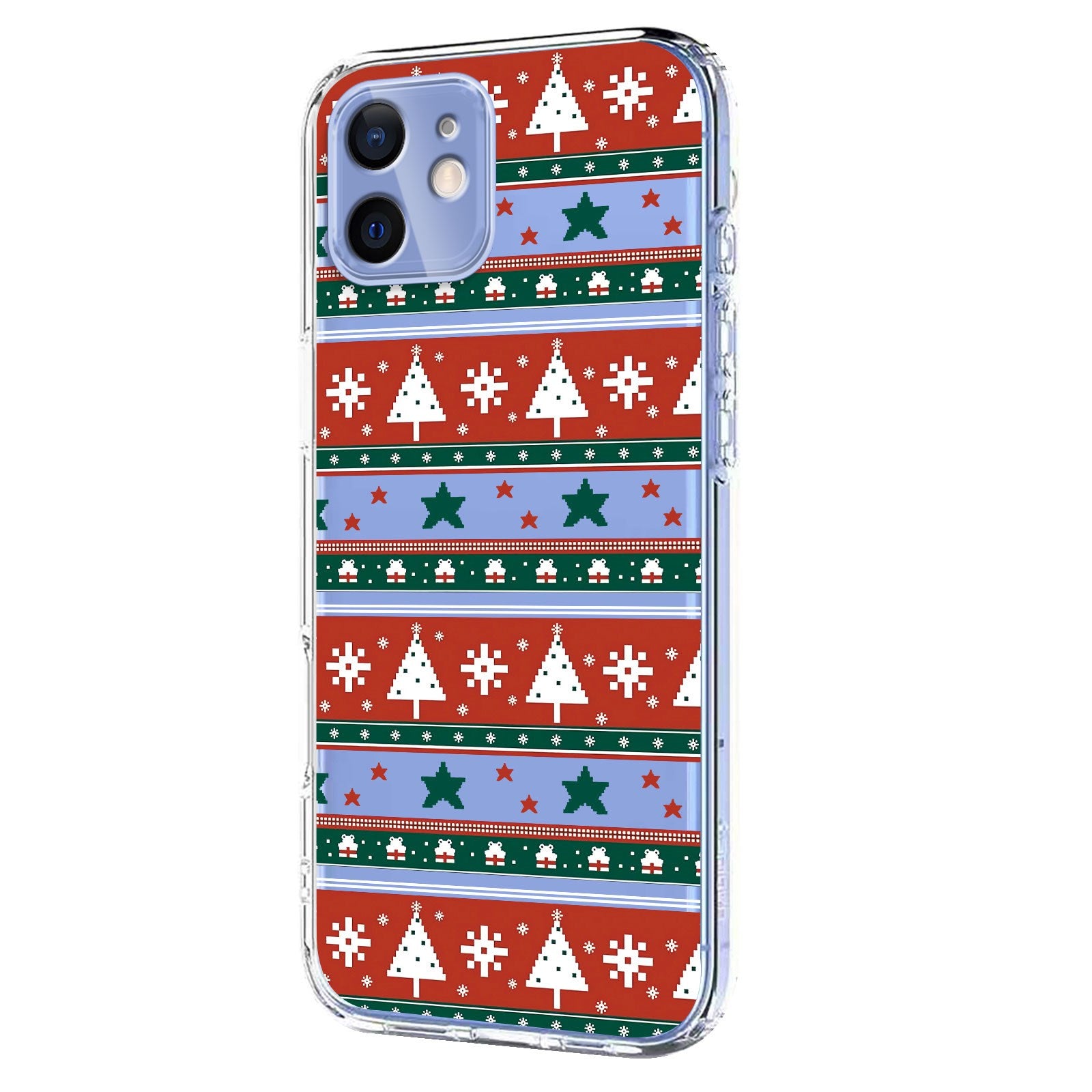 EIDERWOOD iPhone 12 / 12 Pro Fleksibelt Plastik Julecover m. Motiv - Gennemsigtig / Mønster