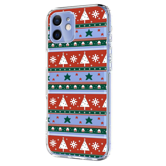 EIDERWOOD iPhone 12 / 12 Pro Fleksibelt Plastik Julecover m. Motiv - Gennemsigtig / Mønster