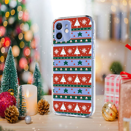 EIDERWOOD iPhone 12 / 12 Pro Fleksibelt Plastik Julecover m. Motiv - Gennemsigtig / Mønster