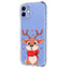 EIDERWOOD iPhone 12 / 12 Pro Fleksibelt Plastik Julecover m. Motiv - Gennemsigtig / Rensdyr