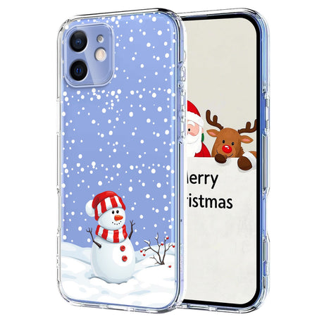 EIDERWOOD iPhone 12 / 12 Pro Fleksibelt Plastik Julecover m. Motiv - Gennemsigtig / Snemand