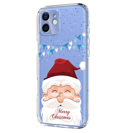 EIDERWOOD iPhone 12 / 12 Pro Fleksibelt Plastik Julecover m. Motiv - Gennemsigtig / Julemanden