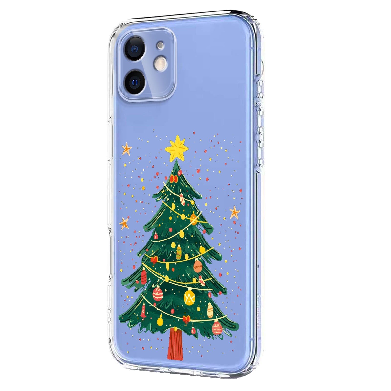EIDERWOOD iPhone 12 / 12 Pro Fleksibelt Plastik Julecover m. Motiv - Gennemsigtig / Juletræ
