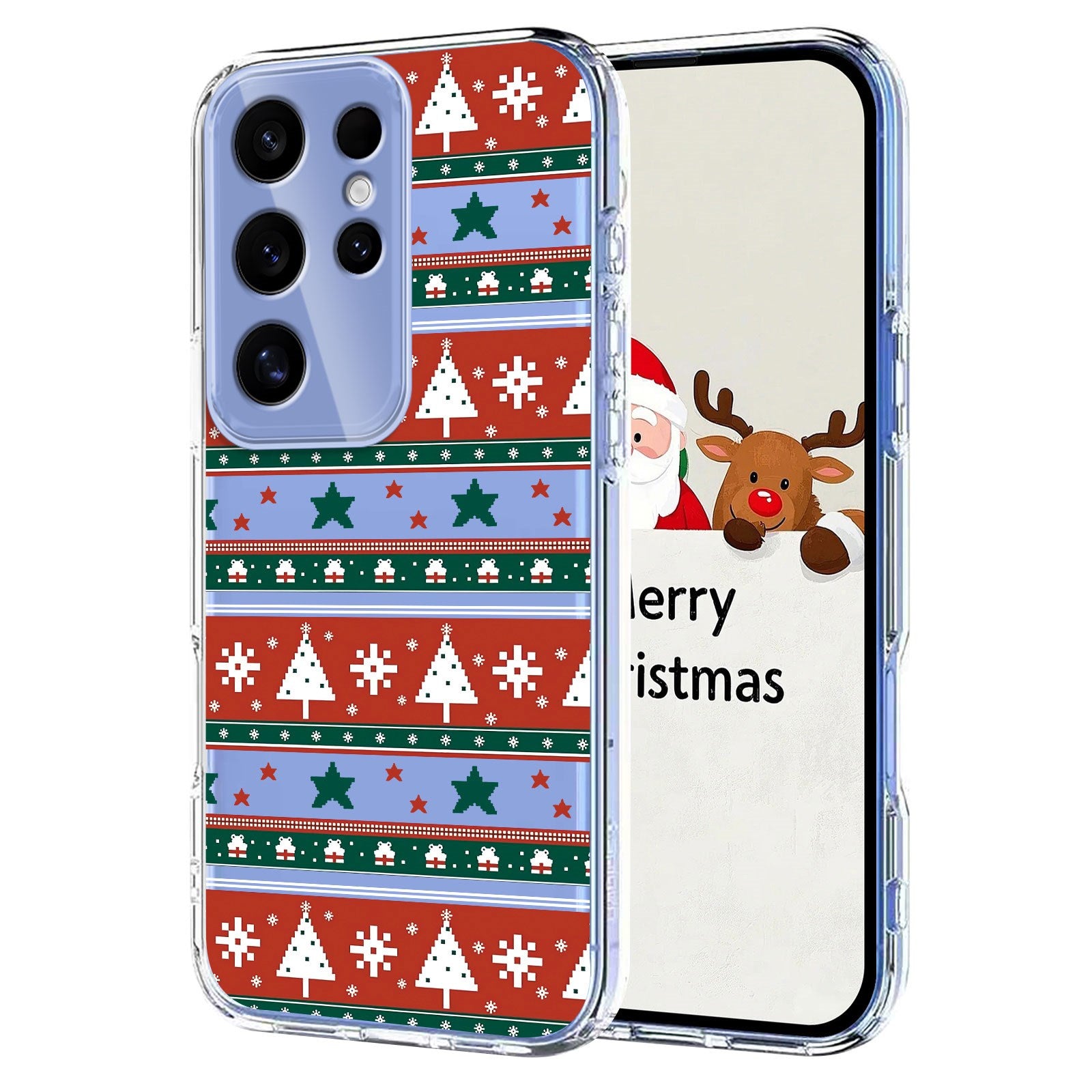 EIDERWOOD Samsung Galaxy S24 Ultra Fleksibelt Plastik Julecover m. Motiv - Gennemsigtig / Mønster