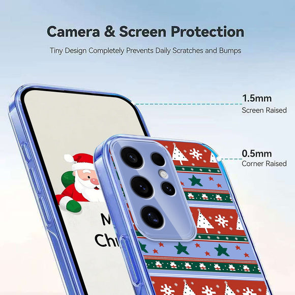 EIDERWOOD Samsung Galaxy S24 Ultra Fleksibelt Plastik Julecover m. Motiv - Gennemsigtig / Mønster
