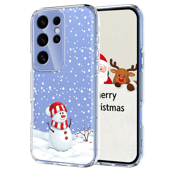 EIDERWOOD Samsung Galaxy S24 Ultra Fleksibelt Plastik Julecover m. Motiv - Gennemsigtig / Snemand