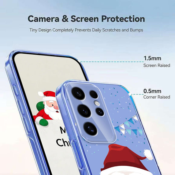EIDERWOOD Samsung Galaxy S24 Ultra Fleksibelt Plastik Julecover m. Motiv - Gennemsigtig / Julemanden