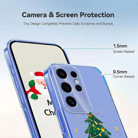 EIDERWOOD Samsung Galaxy S24 Ultra Fleksibelt Plastik Julecover m. Motiv - Gennemsigtig / Juletræ