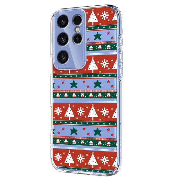 EIDERWOOD Samsung Galaxy S23 Ultra Fleksibelt Plastik Julecover m. Motiv - Gennemsigtig / Mønster