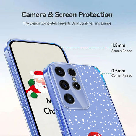 EIDERWOOD Samsung Galaxy S23 Ultra Fleksibelt Plastik Julecover m. Motiv - Gennemsigtig / Snemand