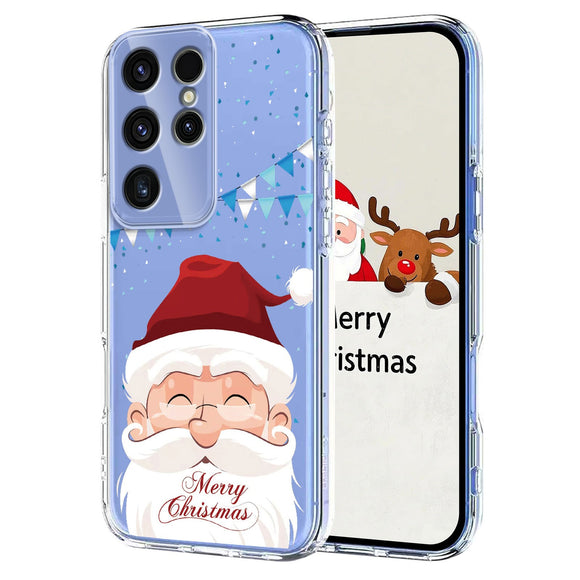 EIDERWOOD Samsung Galaxy S23 Ultra Fleksibelt Plastik Julecover m. Motiv - Gennemsigtig / Julemanden