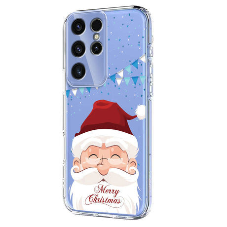 EIDERWOOD Samsung Galaxy S23 Ultra Fleksibelt Plastik Julecover m. Motiv - Gennemsigtig / Julemanden