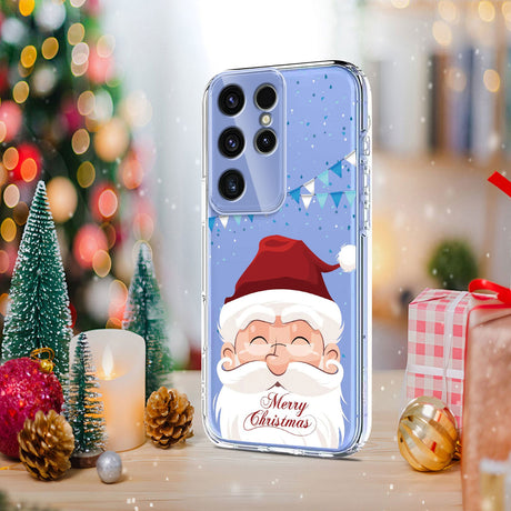 EIDERWOOD Samsung Galaxy S23 Ultra Fleksibelt Plastik Julecover m. Motiv - Gennemsigtig / Julemanden