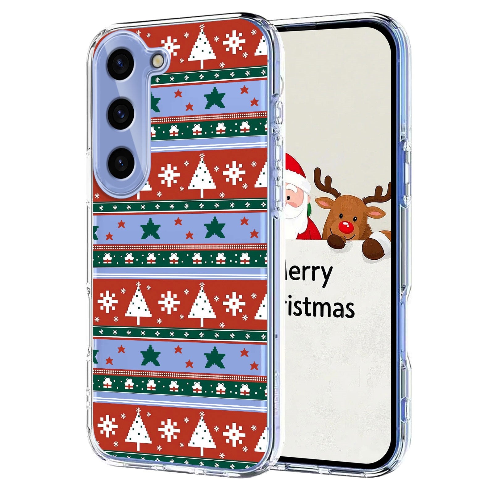 EIDERWOOD Samsung Galaxy S23 FE Fleksibelt Plastik Julecover m. Motiv - Gennemsigtig / Mønster