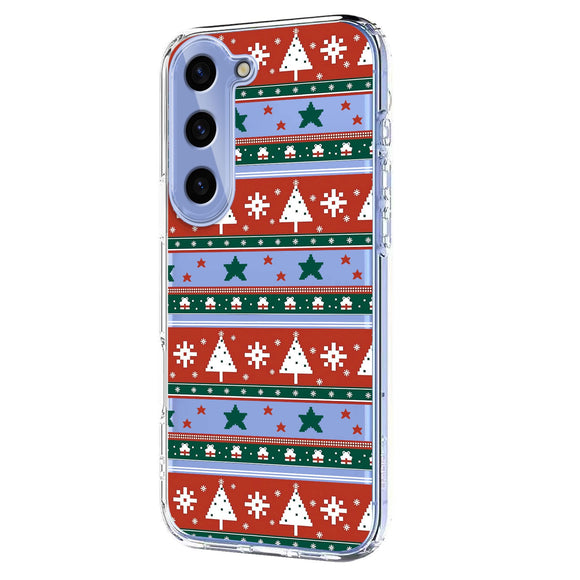 EIDERWOOD Samsung Galaxy S23 FE Fleksibelt Plastik Julecover m. Motiv - Gennemsigtig / Mønster