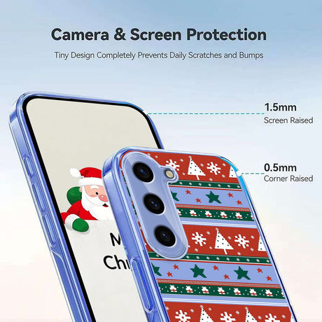 EIDERWOOD Samsung Galaxy S23 FE Fleksibelt Plastik Julecover m. Motiv - Gennemsigtig / Mønster