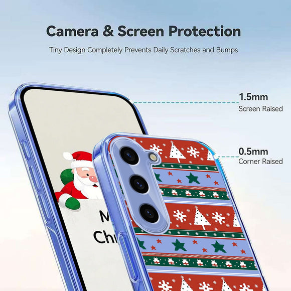 EIDERWOOD Samsung Galaxy S23 FE Fleksibelt Plastik Julecover m. Motiv - Gennemsigtig / Mønster