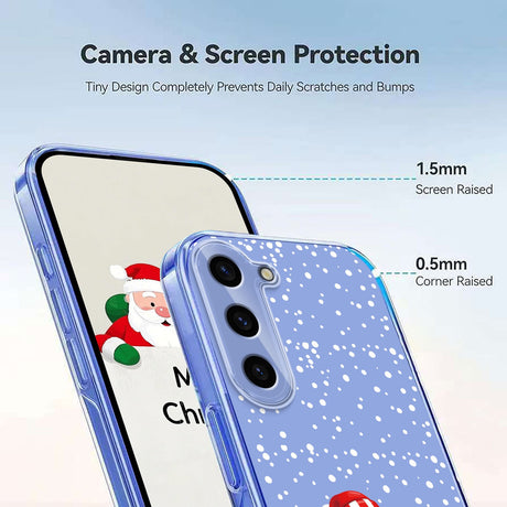 EIDERWOOD Samsung Galaxy S23 FE Fleksibelt Plastik Julecover m. Motiv - Gennemsigtig / Snemand