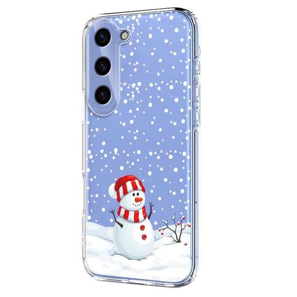 EIDERWOOD Samsung Galaxy S23 Fleksibelt Plastik Julecover m. Motiv - Gennemsigtig / Snemand